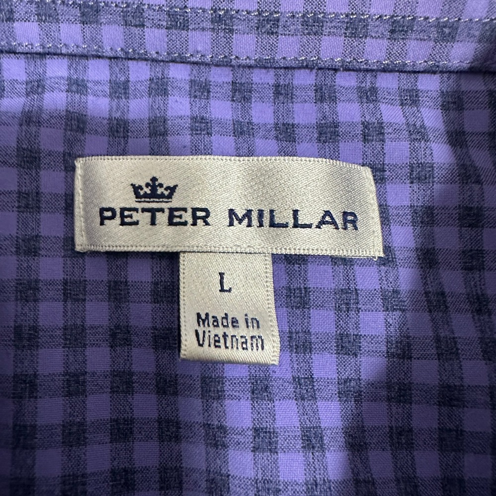 Peter Millar Gingham Check Button Down Shirt Long… - image 7